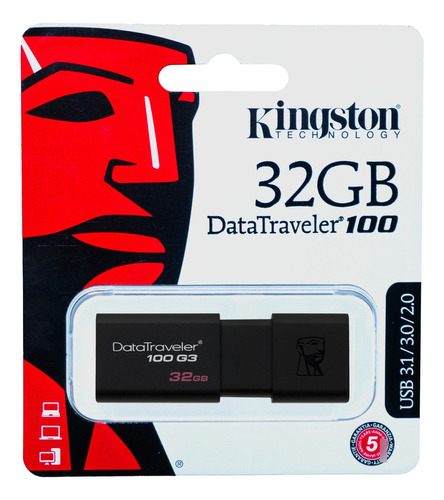 Memoria Usb 32 Gb Kingston Datatraveler 100 G3 