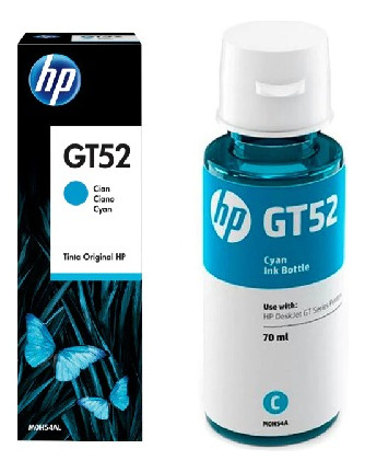 Botella De Tinta Hp Gt52 Cyan