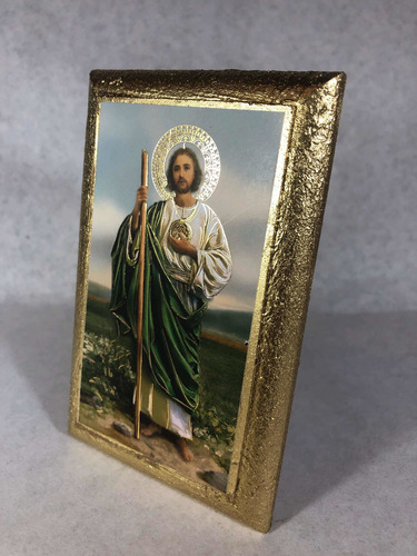 Imagen 4 de 4 de Cuadros De San Judas Tadeo 5piezas De 12cm