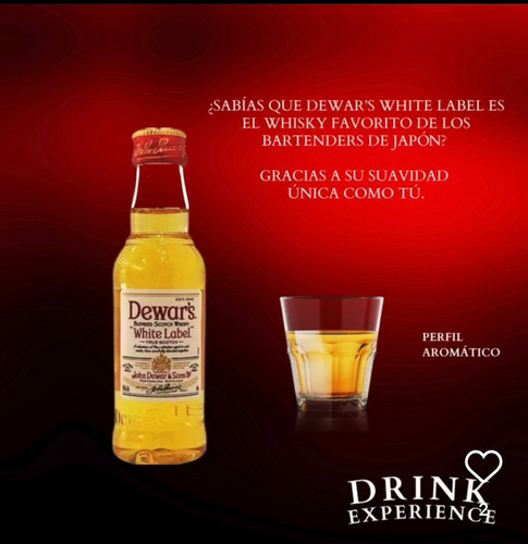 Botellitas Miniaturas Whisky Dewar's White Label 5ml 3 Pack