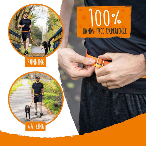 Trela Para Cão Sem Mãos Mighty Paw | Trela De Cintura Bun...