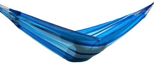 Imagen 3 de 7 de Hamacas 100% Yucatecas De Nylon Colorida Azul