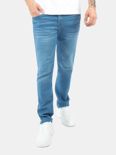 Pantalon Jeans Moderno De Corte Ajustado Moda Para Hombre