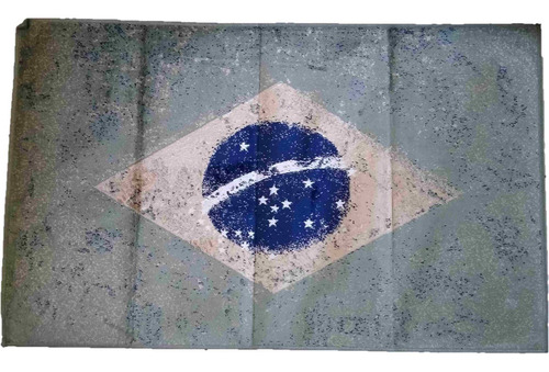 Tapete Belga Bandeira Do Brasil Fosco 67x105cm Comprimento 105 cm Cor Verde Largura 67 cm