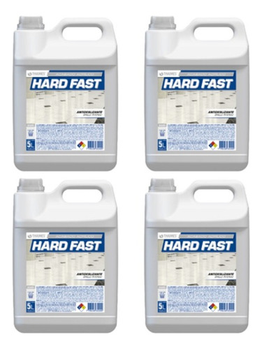 Cera Acrílica Hard Fast Antideslizante Brillante 5lt Pack 4