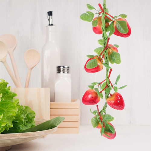 4 Unidades De Fresas Falsas: Fresas Rojas Artificiales