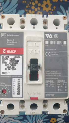 Breaker 3x50 Hmcp Cutlel Hamer Eaton 