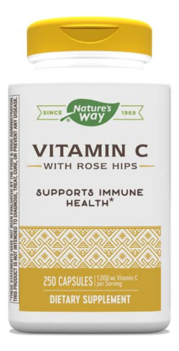 Suplemento Nature's Way De Vitamina C 500 Com Roseira Brava
