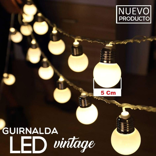 Guirnalda 14 Lamparitas Led 5 Mt 220w Calido Interconectable