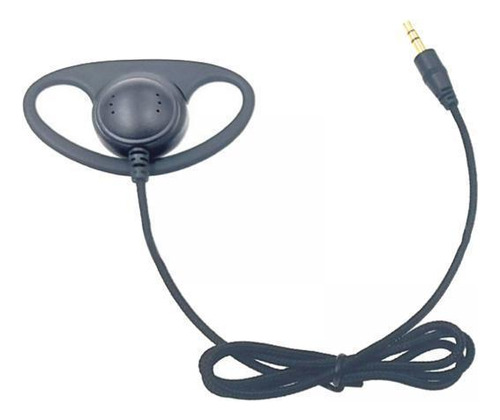 2 Auriculares Con Cable Cabeza Recta Mono De 3,5 Mm Negro 2#