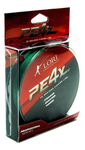 Linha Pe 4x 100 Metros Verde 55lbs - Lori 0,50mm