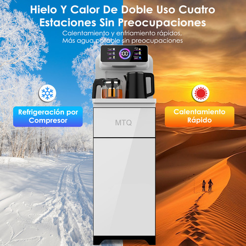 Dispensador De Agua Enfriador Garrafon Oculto Refrigeración Por Compresión 1350w Con Dos Teteras