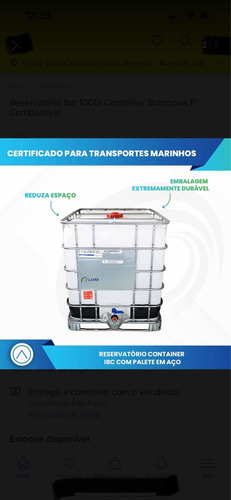 Ibc Contêiner Contentor Caixa Mil Litros (Usado)