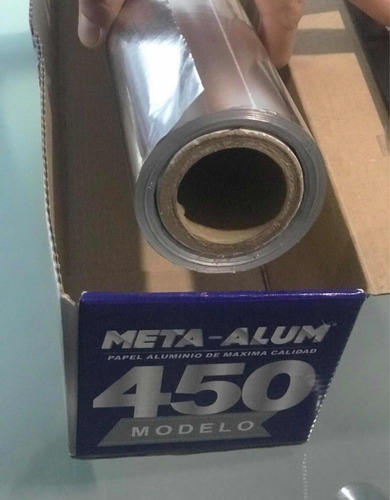 12 Pack Rollos 45cm Papel Aluminio 450 Metaalum Grueso 1.8kg