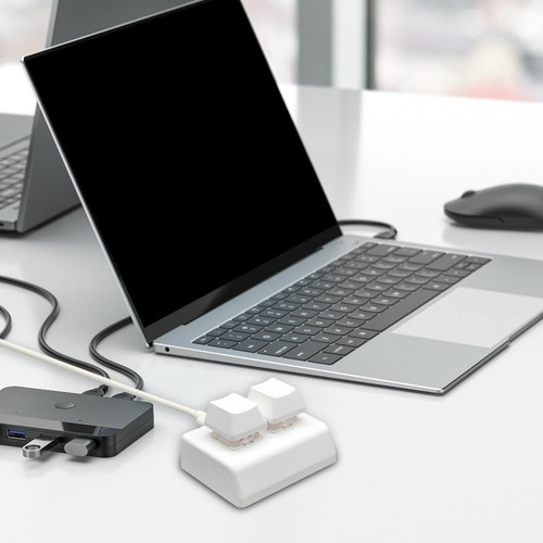 Teclado Usb Para Jogos Com 2 Teclas Teclado Mecânico Branco