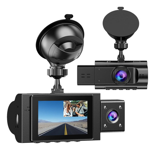 Cámara De Tablero Dual Frontal E Interior Fhd 1080p Dashcams