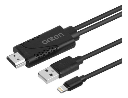 Cable Usb Lightning Hdmi Tipo A 1.8m Otn-7522a Onten 