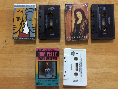 Set 5 Cassette Single Cs Importados Original Black Velvet (Usado)