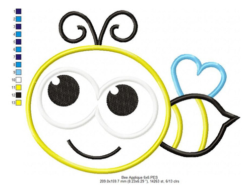 Matriz Para Bordados Maquina Animalitos Abeja Abejita 1236