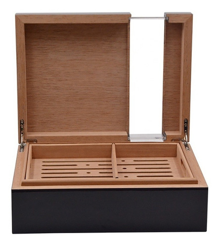 Humidor Habanos 50 Cigarros Cubanos Higrómetro Nogal Cedro