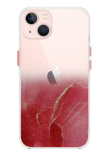 Carcasa Silicona Traslucida Con Glitter Para iPhone 13