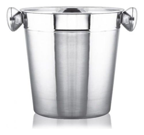 Hielera De Acero Inoxidable 1 Litro 12 Cm Color Plateado Bucket