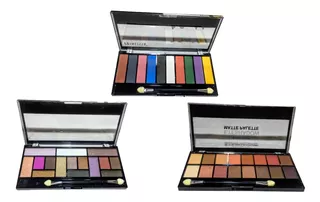 Set De Paletas De Sombras Satinadas Y Mate Combo X 3 Palette