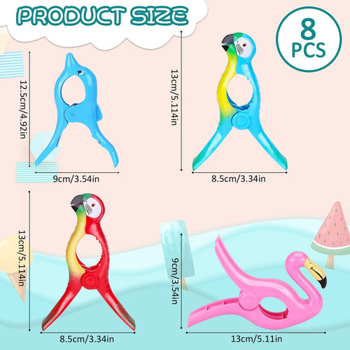 8 Clips De Toalla Playa Clips Para Silla Playa Para Toallas
