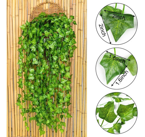 12 Hebras Artificiales De Hiedra, Decoración De Pared Para J