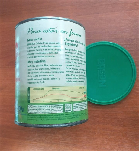 Antigua Lata Vacia De Molico Calcio Plus Leche En Polvo 2003 (Usado)