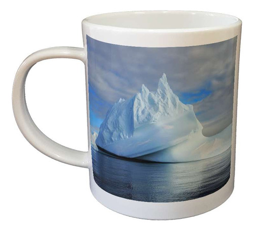 Taza De Plastico Iceberg Bote Mar Helado Hielo Blanco N1