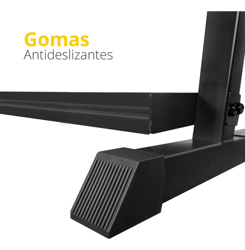 Rack Para 15 Pares De Mancuernas 3 Niveles Tayga Gym Color Negro