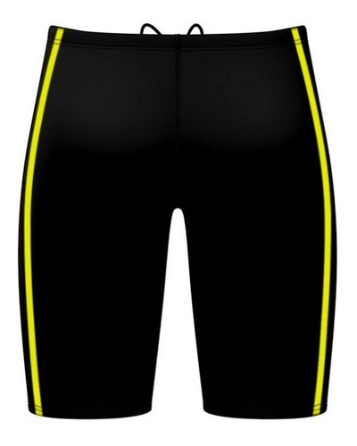 Imagen 2 de 6 de Traje De Baño Cab. Liso Side Binding Jammer Negro/amarillo