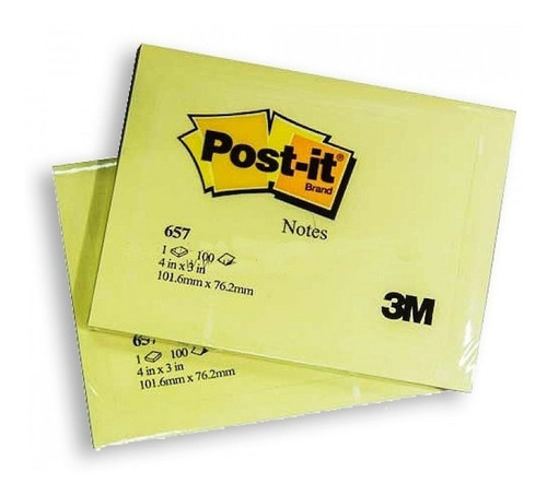 3 Packs De Post-it 3m Notas Autoadhesivas - 76,2 X 101,6 Mm