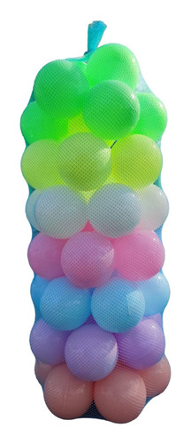 Shplay  Pelota Para Alberca 8 Colores Pastel 50 Pelotas