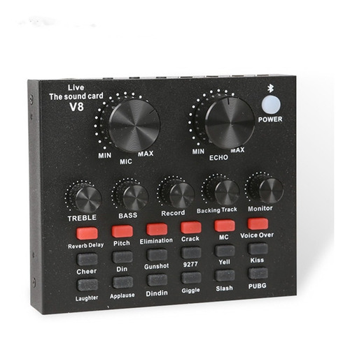 Interface Tarjeta Consola De Sonido V8 Broadcast Podcast