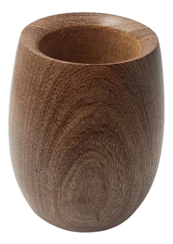 Mate De Madera Algarrobo Boca Ancho Para Pintar Grande