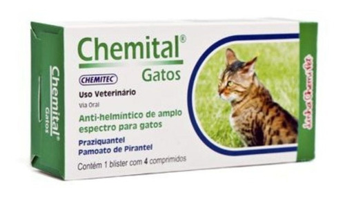 Kit 3 Chemital Gatos Com 4 Comprimidos