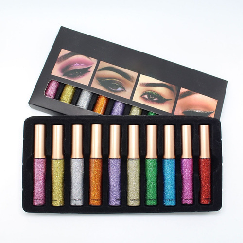 Kit À Prova D'água E Longa Duração Da Sexy Eyeliner Sequins