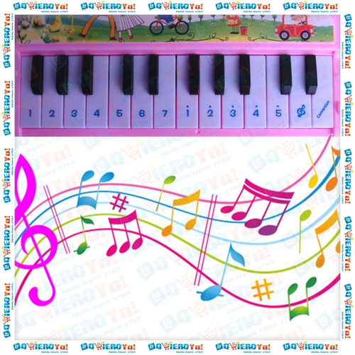 Imagen 5 de 8 de Organo Teclado Infantil Piano Musical 24 Teclas C/ Numeros