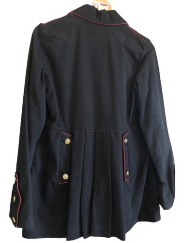 Saco Largo Jazmin Chebar Campera Tapado Talle 2 T. Ginebra