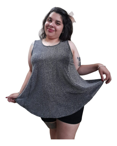 Musculosa De Vestir Evase Fiesta Talles Grandes Especiales