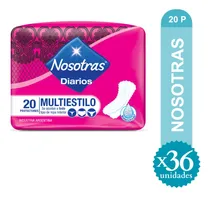 Comprar Protectores Diarios Nosotras Multiestilo X20u Caja X36u - Ma