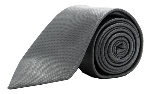 Corbata Hombre Aldo Conti Lexus Liso Con Textura + 6 Colores Color Gris