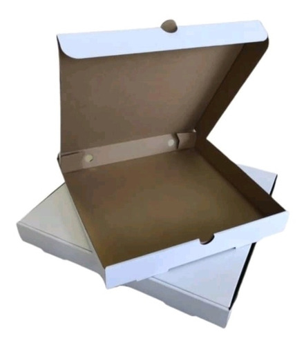 Caja Para Pizza Blanca 38x38x4cm, Pack 50 Unidades.