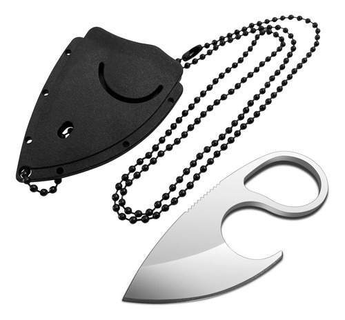 Cuchillo Pequeño Edc Para El Cuello Con Funda Y Collar, Mini