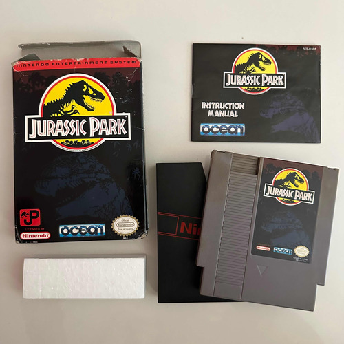 Jurassic Park Nes Cib Completo En Caja Nintendo Colección