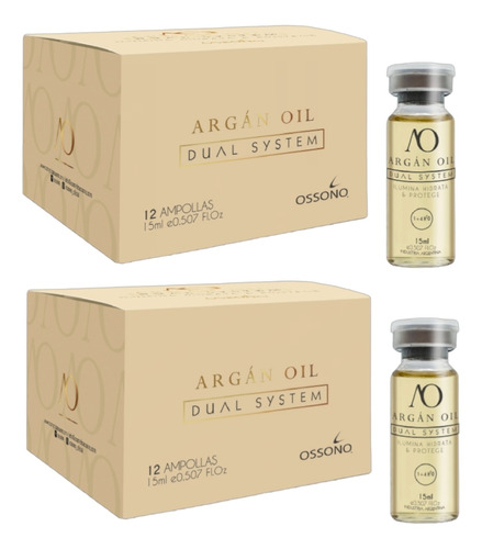 2 Cajas De Ampollas Argan Ossono 12x15ml 