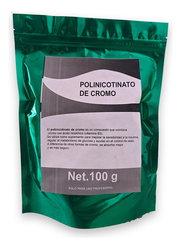 Polinicotinato De Cromo Puro, Polvo. Chromium Polynicotinate Neutro