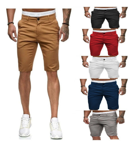 Pantalones Cortos De Verano Delgados Casuales Para Hombres